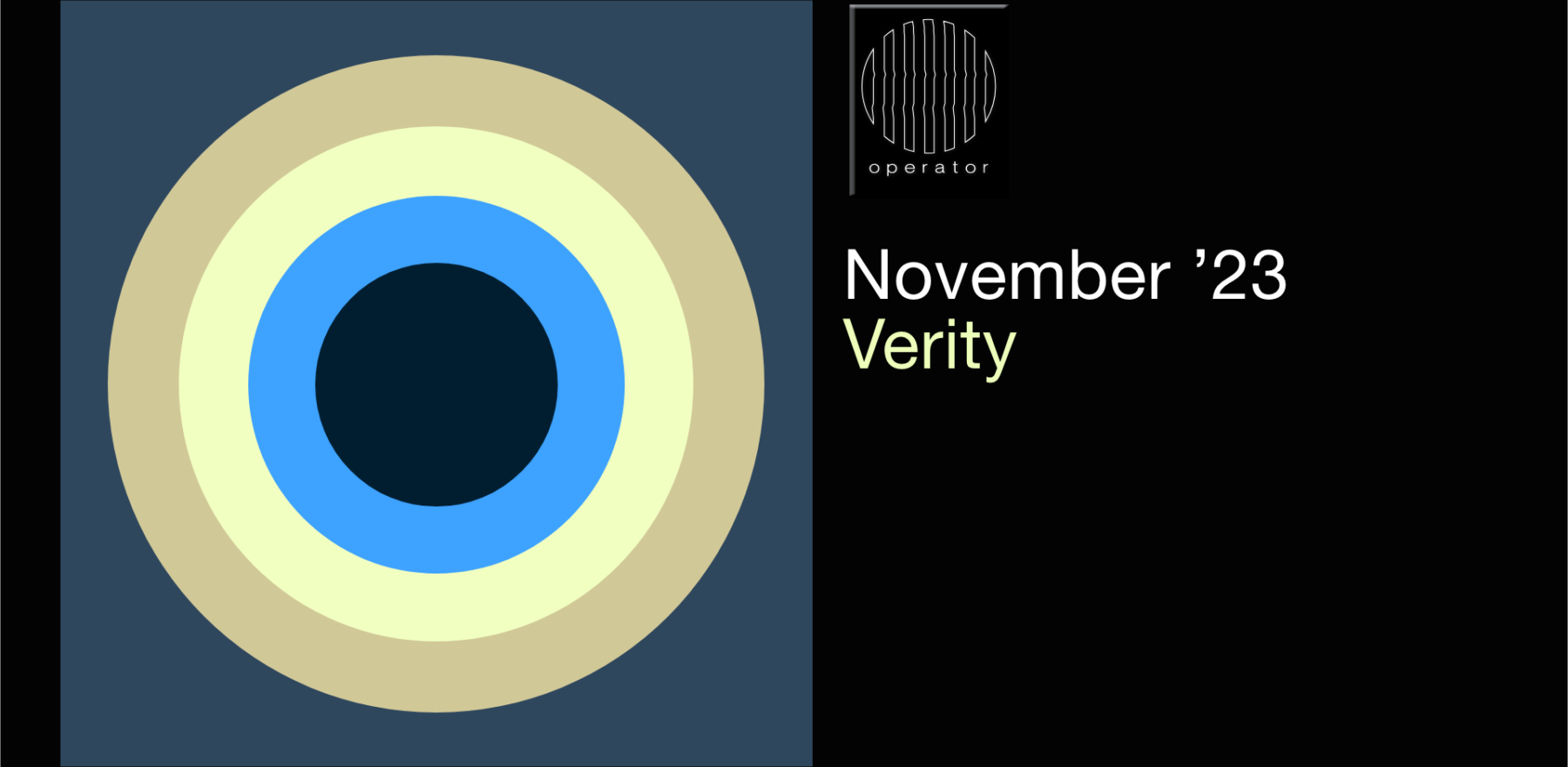 Playlist november '23 - Operator invites Verity